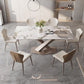 Modern 1/2/5/7/9 Pieces Silver Dinette Set with Sintered Stone Rectangle Dining Table Set Clearhalo 'Dining Room Sets' 'Dining Tables & Seating' 'dining_room_set' 'furn' 'furn_dining_room_set' 'Furniture' 'furniture_dining_room_set' 'Kitchen & Dining Furniture' 1200x1200_e2814c3f-1134-496f-b397-6f9690946ec6