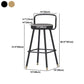 Glam Footrest Round Counter-height Stool Low Back Leather Counter Stool Clearhalo 'Bar Furniture' 'Bar Stools' 'bar_stools' 'furn' 'furn_bar_stools' 'Furniture' 'furniture_bar_stools' 'Kitchen & Dining Furniture' 1200x1200_e281ebf4-645b-4dc1-aed2-72e1f7c9a10d
