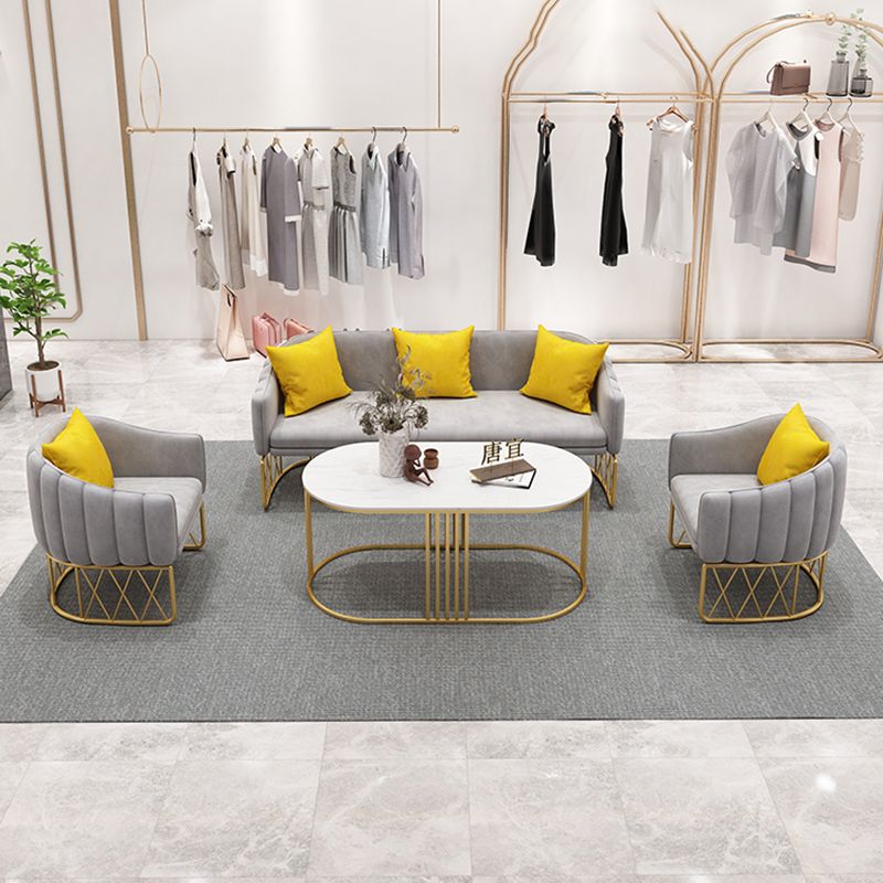 Sofá de brazo inclinado de sofá estándar de terciopelo para sala de estar, apartamento