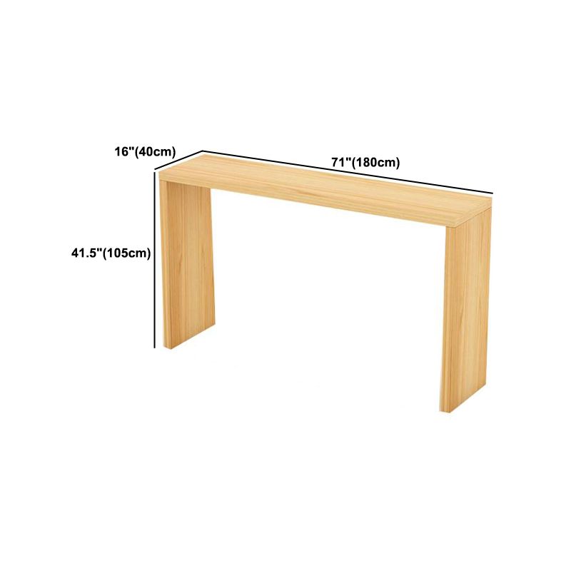 Moderne rechthoek vaste houten staaftafel Set 1/5/9 stukken tegen tafel met rugloze krukken