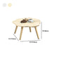Modern Wooden Free Form Coffee Table with 4 Natural Wooden Legs