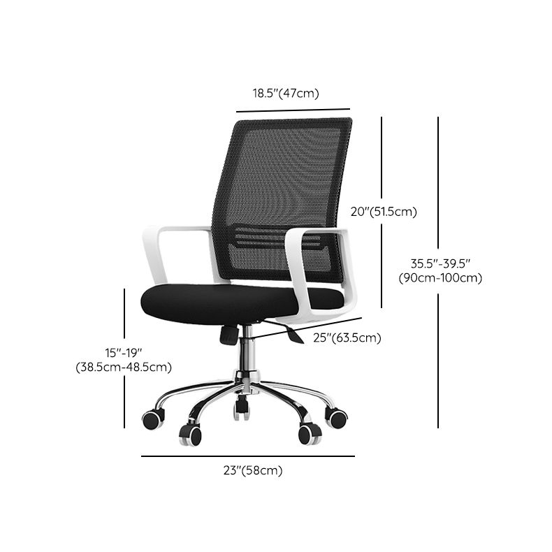 Contemporary Office Chair Microfiber Black Task Mid-Back Chair with Wheels Clearhalo 'furn' 'furn_office_chair' 'Furniture' 'Office Chairs' 'Office Furniture' 'office_chair' 1200x1200_e286193c-6acc-4ac1-a984-24f7dd5bda63