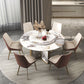 Round Dining Set 1/3/4/5/7 Pcs Stone Dining Table and Upholstered Chairs Clearhalo 'Dining Room Sets' 'Dining Tables & Seating' 'dining_room_set' 'furn' 'furn_dining_room_set' 'Furniture' 'Kitchen & Dining Furniture' 1200x1200_e2863e06-0a81-4bbc-ad36-ee4a450dc79c