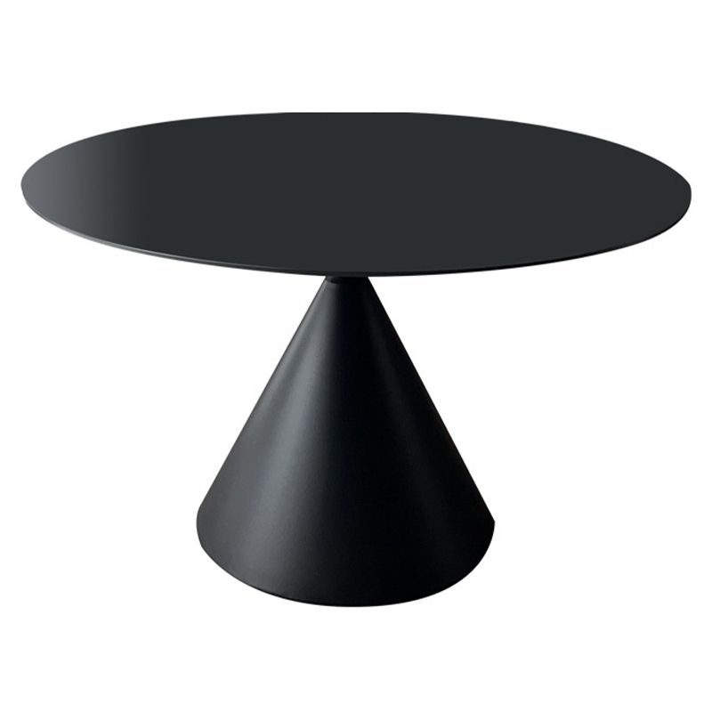 Contemporary Style Round Dining Table Steel Pedestal Base Table for Home Clearhalo 'Dining Tables & Seating' 'Dining Tables' 'dining_table' 'furn' 'furn_dining_table' 'Furniture' 'Kitchen & Dining Furniture' 1200x1200_e286c353-f540-4ad1-af72-bf045d9fce07