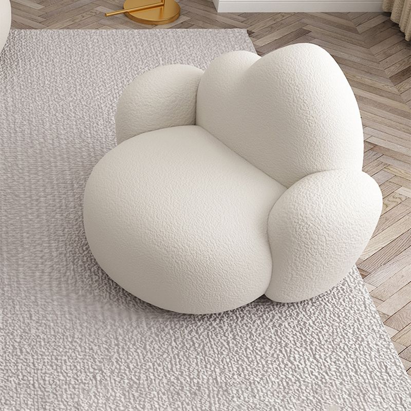 Divano curvo in lana bianca moderna di divano a braccio quadrato da 37,40 "per appartamento