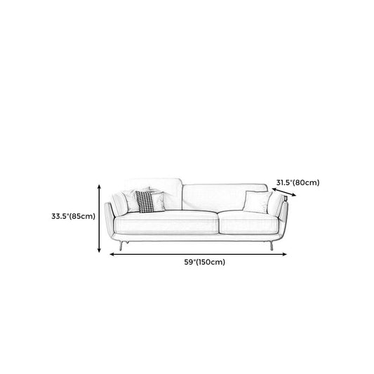 Polish Finish Sofa Flared Arm Sofa for Living Room and Bonus Room Clearhalo 'furn' 'furn_sofas' 'Furniture' 'furniture_sofas' 'kitchen' 'kitchen_sofas' 'Living Room Furniture' 'Sofa' 'sofas' 1200x1200_e2893546-c146-4c34-9cae-3ca3a787178f