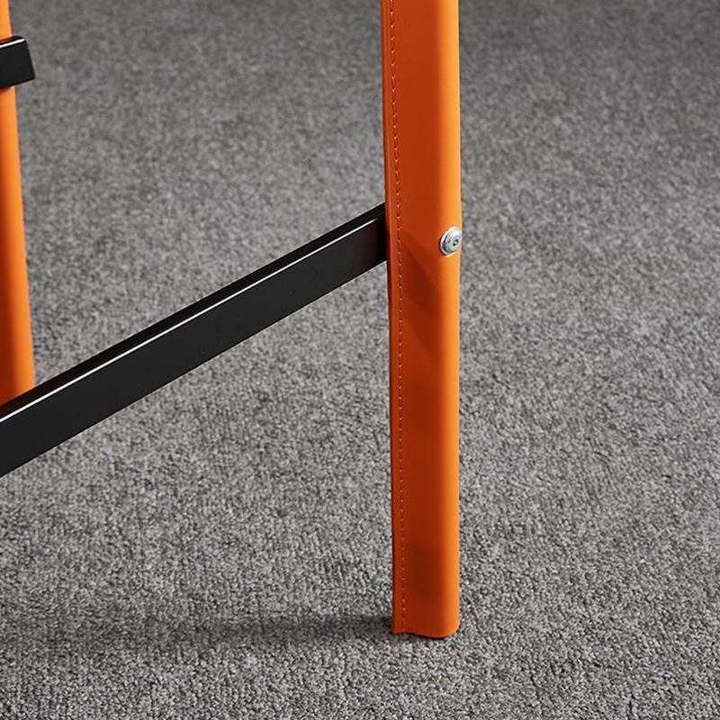 Modern Steel Counter Stools with Footrest and Low Back Bistro Bar Stool,1 Piece Clearhalo 'Bar Furniture' 'Bar Stools' 'bar_stools' 'furn' 'furn_bar_stools' 'furniture_bar_stools' 'Kitchen & Dining Furniture' 'kitchen&dining_furn' 'kitchen' 'kitchen_furn' Furniture' 1200x1200_e28c75c4-a107-4b07-b909-3a5272d02147