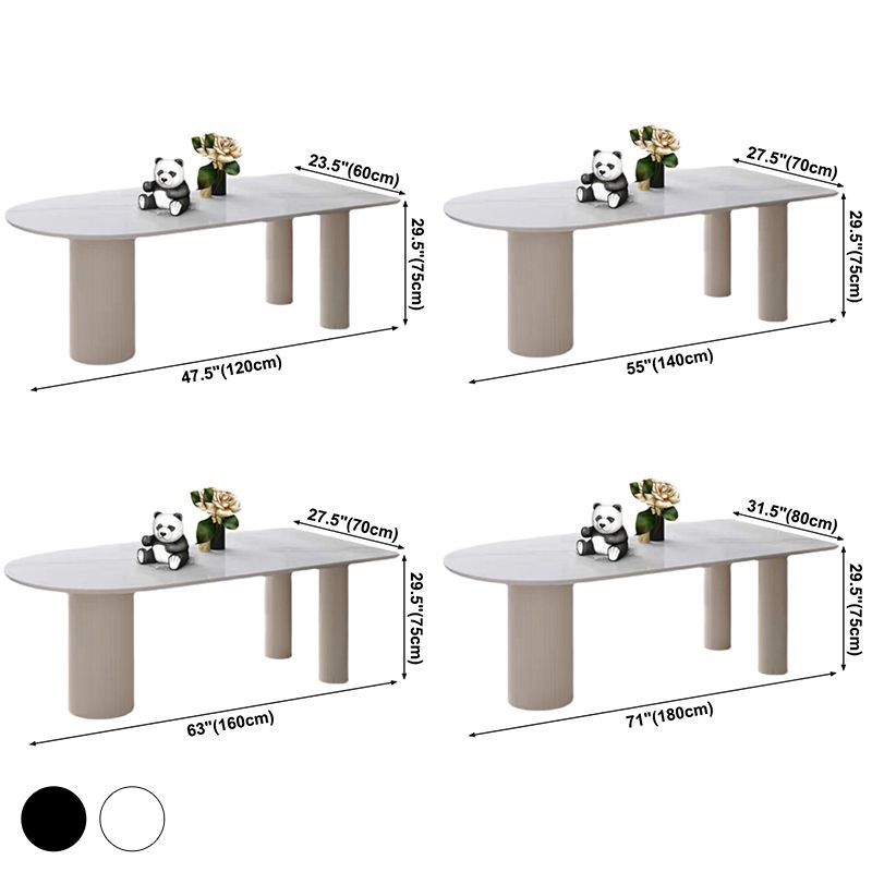 Solid Wood Modern Free Form Dining Table High Gloss White Sintered Stone Table for Dining Room Clearhalo ' dining_table' 'Dining Tables & Seating' 'Dining Tables' 'furn' 'furn_dining_table' 'Furniture' 'furniture_dining_table' 'Kitchen & Dining Furniture' 'kitchen&dining_furn' 'kitchen' 'kitchen_dining_table' 1200x1200_e28c7f9f-64bb-4769-8a12-c2355c806ffc