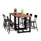 Industrial Dining Room Table Solid Wood Table with Black Trestle Base for Dining Room Clearhalo ' dining_table' 'Dining Tables & Seating' 'Dining Tables' 'furn' 'furn_dining_table' 'Furniture' 'furniture_dining_table' 'Kitchen & Dining Furniture' 'kitchen&dining_furn' 'kitchen' 'kitchen_dining_table' 1200x1200_e28cdbe3-cdf7-4403-9946-2474bf5b8560