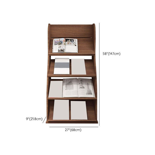 Eigentijdse gesloten achterste boekenkast Engineered Wood verticale boekenplank