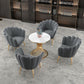 Glam Stone Dining Room Table Pedestal Base Casual Dining Table