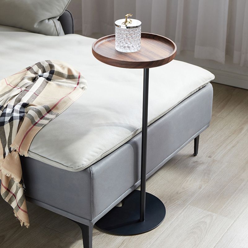 27.55 "背の高いトレイトップサイドテーブルコンテンポラリーラウンドエンドテーブルスタンド