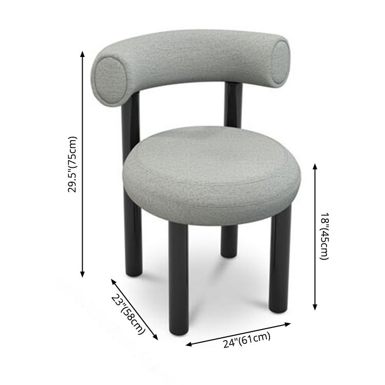 Minimalist Opening Back Dining Side Chair Metal Kitchen Dining Side Chair Clearhalo ' kitchen&dining_furn' 'Dining Chairs' 'Dining Tables & Seating' 'dining_chair' 'furn' 'furn_dining_chair' 'Furniture' 'furniture_dining_chair' 'Kitchen & Dining Furniture' 'kitchen' 1200x1200_e29119a0-04af-44a2-956e-cb09775b1967