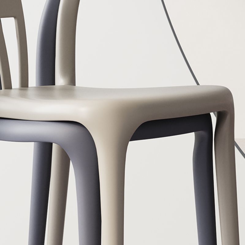 Scandinavian Plastic Dining Room Chair Slat Back Stacking Side Chair Clearhalo 'Dining Chairs' 'Dining Tables & Seating' 'dining_chair' 'furn' 'furn_dining_chair' 'Furniture' 'furniture_dining_chair' 'Kitchen & Dining Furniture' 1200x1200_e292e976-b535-4c45-bcf3-ba88ccf8081e