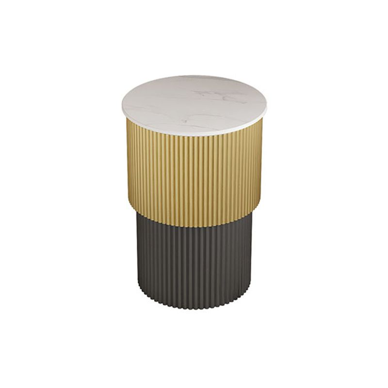 Piédestal glamour de table basse ronde en ardoise sans table basse simple pénible