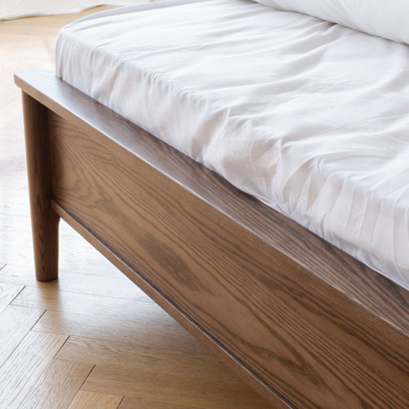 Mident secolo moderno a colori solidi letto in legno letto rettangolare