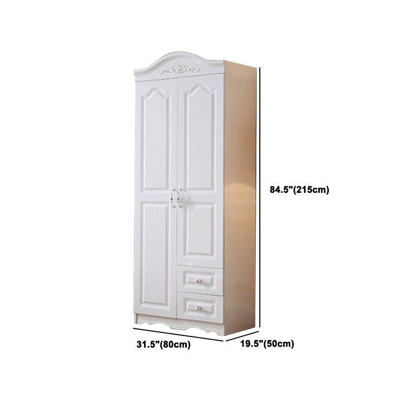 Bedroom Hinged Door Storage Cabinet Manufactured Wood Victorian Cabinet with Drawers