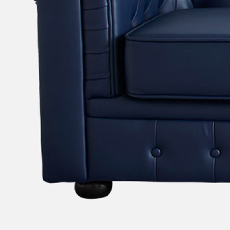 27,6 "H Faux Leder Rolled Arm Chesterfield Sofa für Wohnzimmer