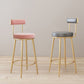 Modern Style Upholstered Counter Stool Round Living Room Bar Stool