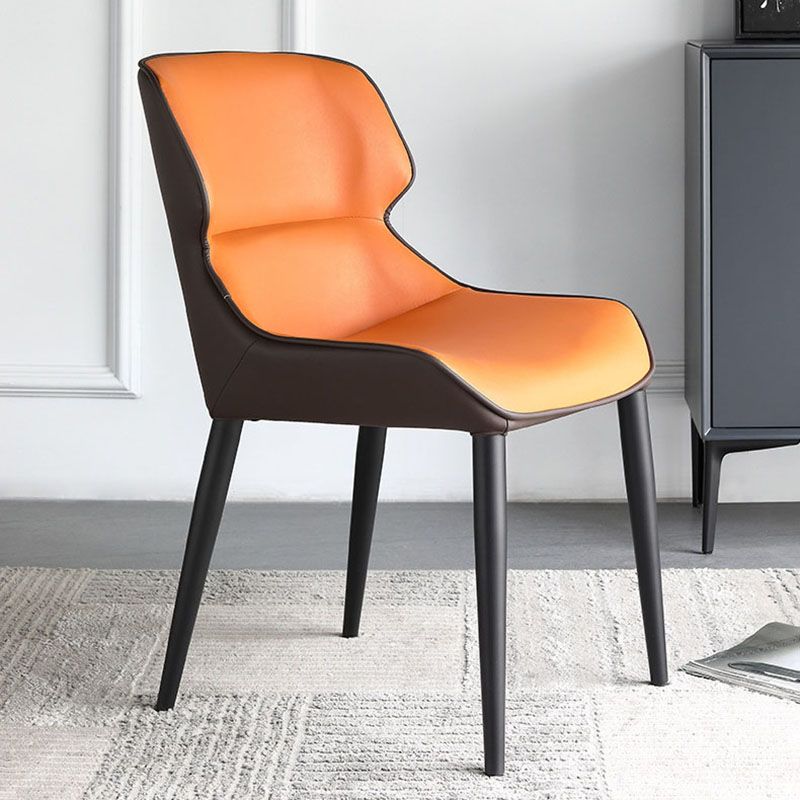 Contemporary Wingback Side Chairs Leather Dining Side Chair for Kitchen Clearhalo 'Dining Chairs' 'Dining Tables & Seating' 'dining_chair' 'furn' 'furn_dining_chair' 'Furniture' 'Kitchen & Dining Furniture' 1200x1200_e299c89e-74f2-4c91-918d-c102c28c978b