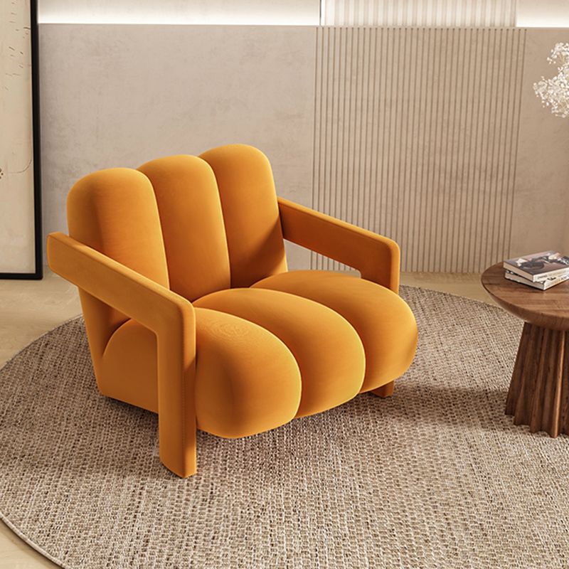 Scandinavian Arms Included Lounge Chair Solid Color Living Room Armchair Clearhalo 'Accent Chairs' 'accent_chairs' 'Chairs & Seating' 'furn' 'furn_accent_chairs' 'Furniture' 'Living Room Furniture' 1200x1200_e29b71df-08b0-445a-844d-d187aa2320ce