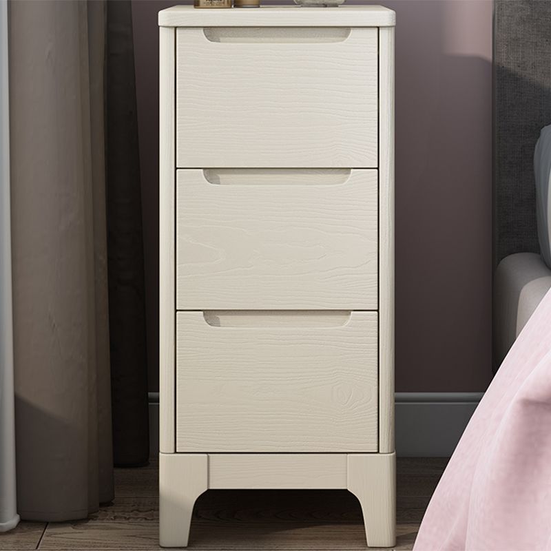 Coffre en bois massif contemporain, coffre d'accent rectangle avec tiroirs