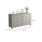 Contemporary Rubberwood Storage Cabinet with Drawers in Gray Clearhalo 'Cabinets & Chests' 'cabinets_chests' 'furn' 'furn_cabinets_chests' 'Furniture' 'Living Room Furniture' 1200x1200_e29c6ad5-0334-4dec-b460-4932f96ad500