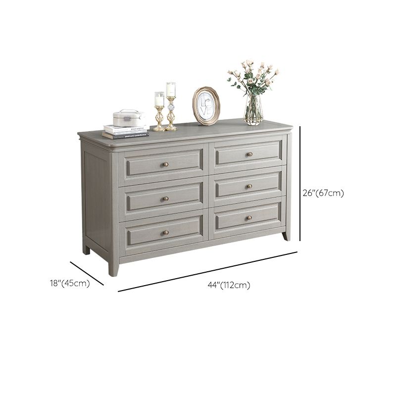 Contemporary Rubberwood Storage Cabinet with Drawers in Gray Clearhalo 'Cabinets & Chests' 'cabinets_chests' 'furn' 'furn_cabinets_chests' 'Furniture' 'Living Room Furniture' 1200x1200_e29c6ad5-0334-4dec-b460-4932f96ad500