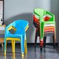 Home Contemporary Arm Chair Solid Back Plastic Stackable Dining Room Chair Clearhalo ' kitchen&dining_furn' 'Dining Chairs' 'Dining Tables & Seating' 'dining_chair' 'furn' 'furn_dining_chair' 'Furniture' 'furniture_dining_chair' 'Kitchen & Dining Furniture' 'kitchen' 1200x1200_e29c8619-18fe-4780-a056-f5d24d9480d7