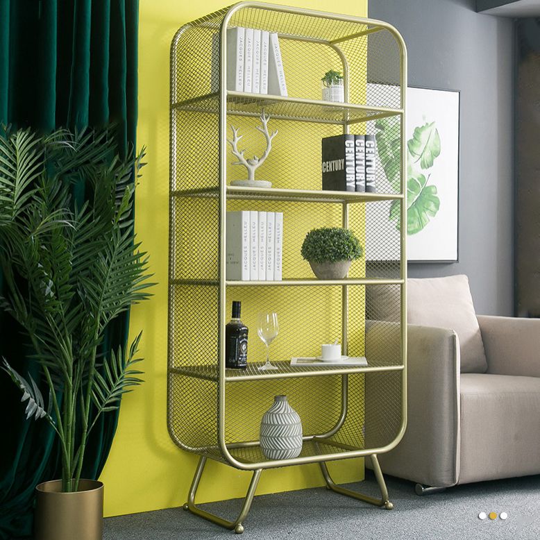 Glam Style Bookshelf Metal Closed Back Shelf Bookcase for Home Use Clearhalo 'Bookcases' 'furn' 'furn_bookcases' 'Furniture' 'furniture_bookcases' 'Office Furniture' 1200x1200_e29db62a-b6af-49b8-92c3-bc28004e55dc