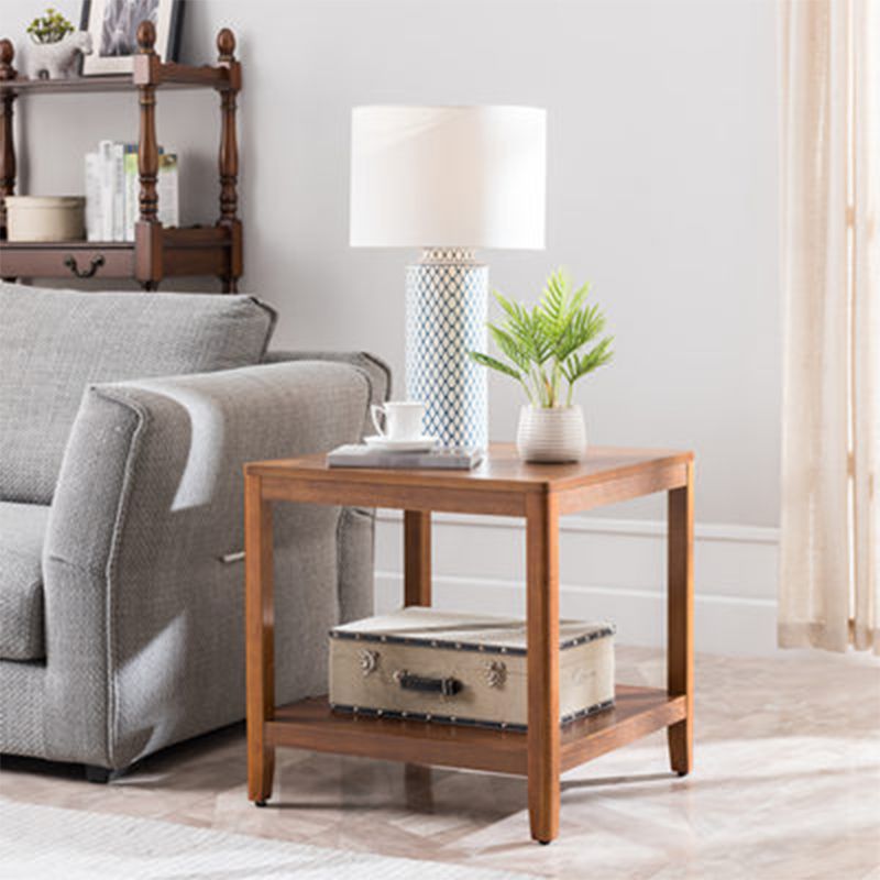 Table de la table de la ferme carrée en bois de ferme pour le salon à deux niveaux pour le salon