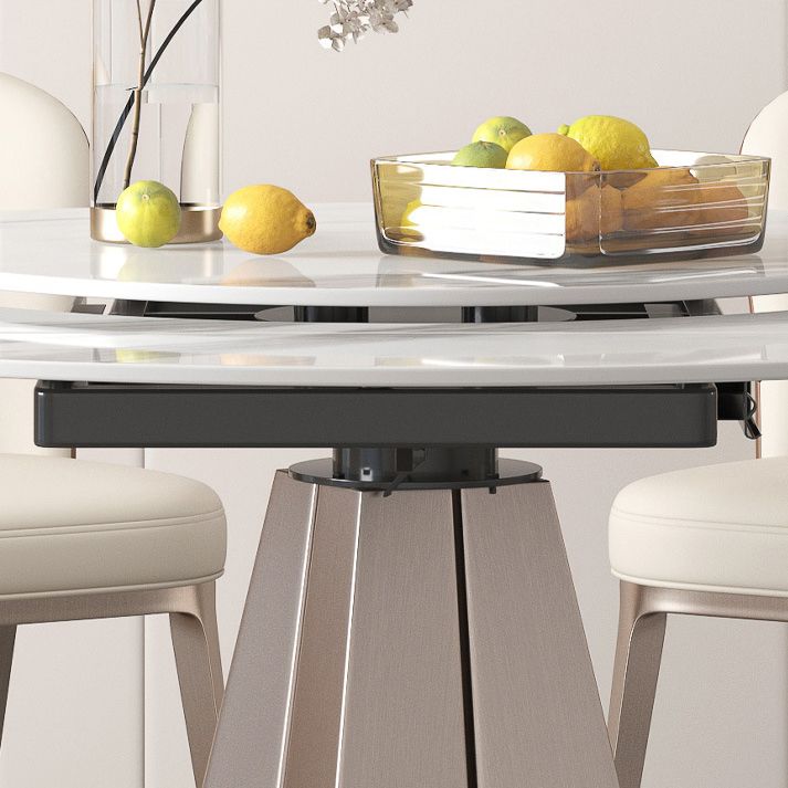 Modern Style 1/3/4/5/7/9 Pieces Dining Sintered Stone Dining Table Set with Metal Legs Clearhalo 'Dining Room Sets' 'Dining Tables & Seating' 'dining_room_set' 'furn' 'furn_dining_room_set' 'Furniture' 'furniture_dining_room_set' 'Kitchen & Dining Furniture' 'kitchen&dining_furn' 'kitchen' 1200x1200_e29f6eaf-181d-4fe5-909a-78fcb5e75407