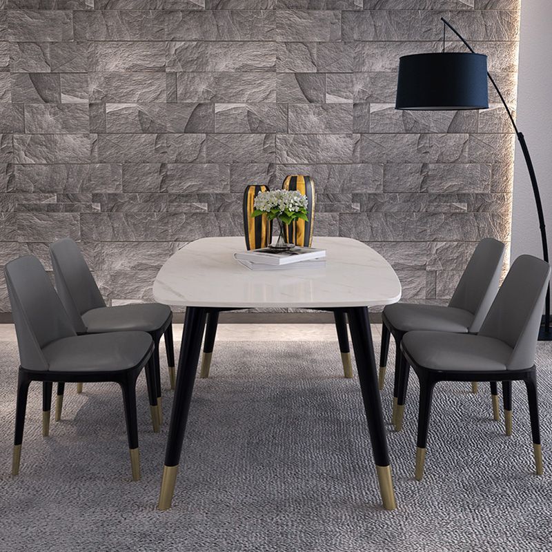 Rectangle Luxury Style Dining Table White Fixed Table with Sintered Stone Clearhalo ' dining_table' 'Dining Tables & Seating' 'Dining Tables' 'furn' 'furn_dining_table' 'Furniture' 'furniture_dining_table' 'Kitchen & Dining Furniture' 'kitchen&dining_furn' 'kitchen' 'kitchen_dining_table' 1200x1200_e2a042c5-d825-4204-87da-da79d7d122df