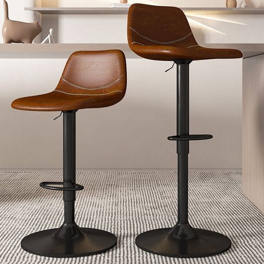 Sgabello da bar senza braccio girevole regolabile contemporaneo con base di metallo