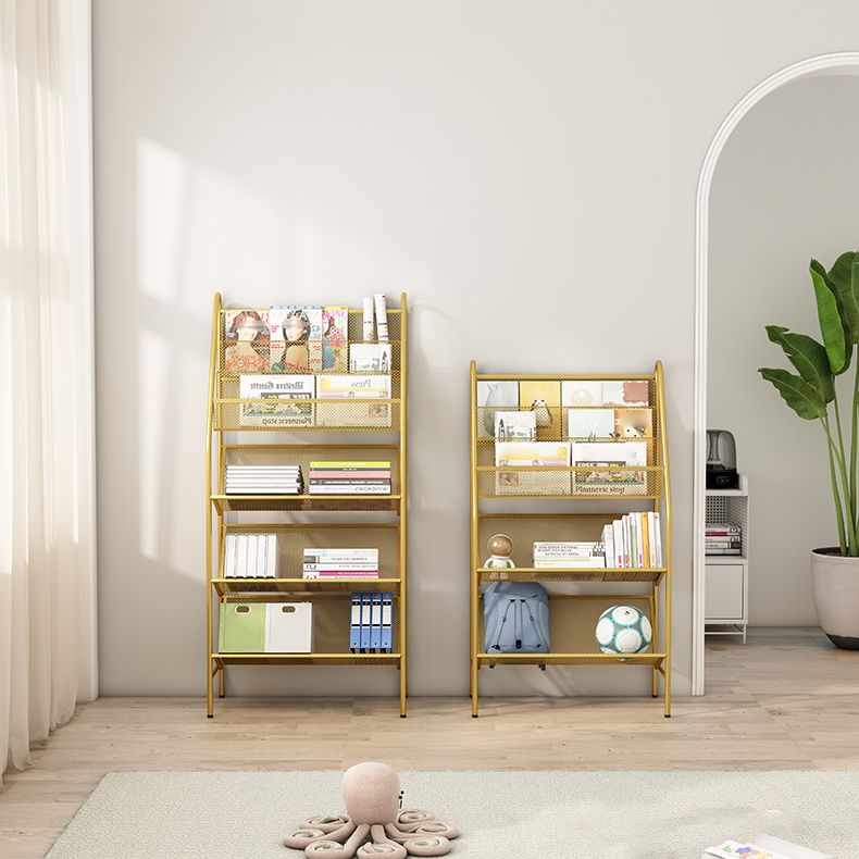 Contemporary Metal Ladder Bookshelf Closed Back Vertical Iron Bookcase Clearhalo 'Bookcases' 'furn' 'furn_bookcases' 'Furniture' 'furniture_bookcases' 'Office Furniture' 1200x1200_e2a522d5-2442-47f0-8a37-7a40863739ed
