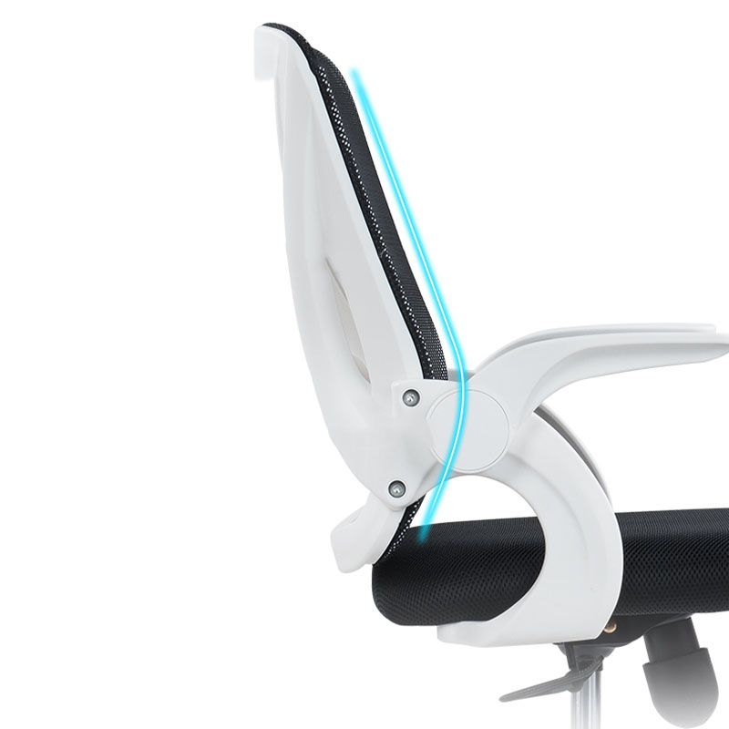 Sedia da ufficio a maglia medio posteriore sedia da scrivania per braccioli regolabile con ruote