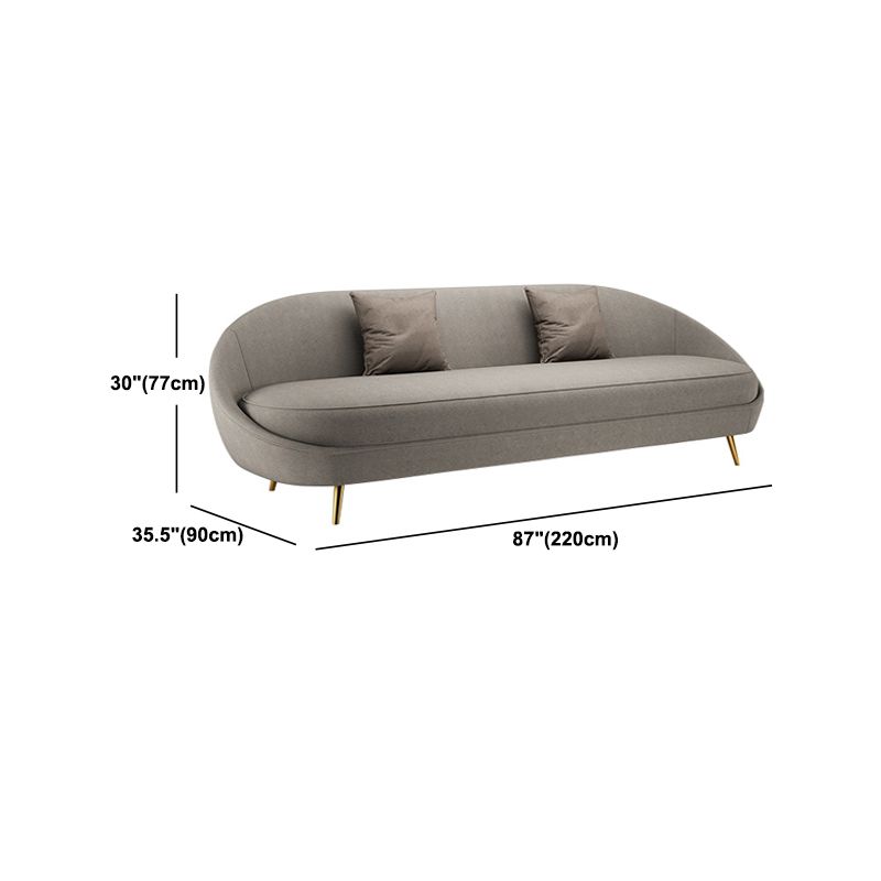 Sloped Arm Curved Sofa with Tight Back Contemporary Sofa for Apartment Clearhalo 'furn' 'furn_sofas' 'Furniture' 'Living Room Furniture' 'Sofa' 'sofas' 1200x1200_e2a73966-e7b2-43f9-aefc-1c08d4a81c89