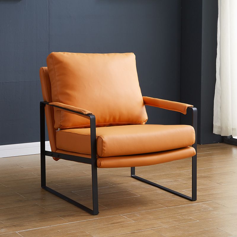 Industrial Arms Included Chair 28.34" Wide Pillow Back Square Arm Chair Clearhalo 'Accent Chairs' 'accent_chairs' 'Chairs & Seating' 'furn' 'furn_accent_chairs' 'Furniture' 'Living Room Furniture' 1200x1200_e2a96f88-2b5f-49f1-ba07-29b9077f97a9