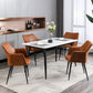 Faux Leather Arm Chair Metal Base Indoor Dining Chair for Dining Room Clearhalo 'Dining Chairs' 'Dining Tables & Seating' 'dining_chair' 'furn' 'furn_dining_chair' 'Furniture' 'Kitchen & Dining Furniture' 1200x1200_e2a9eef8-6cd8-473d-982c-3217942ab9ba