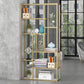 Antique Finish Shelf Bookcase Metal Etagere Bookshelf with Shelves