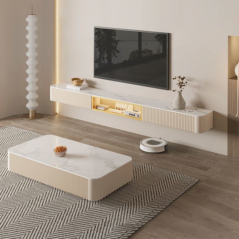 Contemporary TV Media Stand with Drawers Floating TV Stand Console Clearhalo 'furn' 'furn_tv_stands_entertainment_centers' 'Furniture' 'Living Room Furniture' 'TV Stands & Entertainment Centers' 'TV Stands & Media Storage Furniture' 'tv_stands_entertainment_centers' 1200x1200_e2aa5600-4d01-49d8-9fee-1b510c6d0008