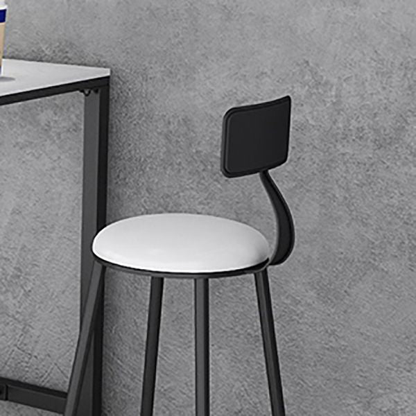 Glam Faux Leather Dining Stools Upholstered Bar Stools with Footrest Clearhalo 'Bar Furniture' 'Bar Stools' 'bar_stools' 'furn' 'furn_bar_stools' 'Furniture' 'Kitchen & Dining Furniture' 1200x1200_e2aaf31d-6234-4dab-b9c2-28b195c21495