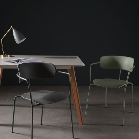 Contemporary Style Dining Chair Kitchen Open Back Arm Side Chair with Metal Legs Clearhalo ' kitchen&dining_furn' 'Dining Chairs' 'Dining Tables & Seating' 'dining_chair' 'furn' 'furn_dining_chair' 'Furniture' 'furniture_dining_chair' 'Kitchen & Dining Furniture' 'kitchen' 1200x1200_e2ab5c7e-83cb-4bd0-b719-43c00a147667