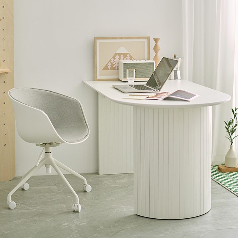 White Dinette Table with Pine Wood Base Modern Free Form Dining Table Clearhalo 'Dining Tables & Seating' 'Dining Tables' 'dining_table' 'furn' 'furn_dining_table' 'Furniture' 'Kitchen & Dining Furniture' 1200x1200_e2ab8730-e9b7-474b-9760-3bef810c9030