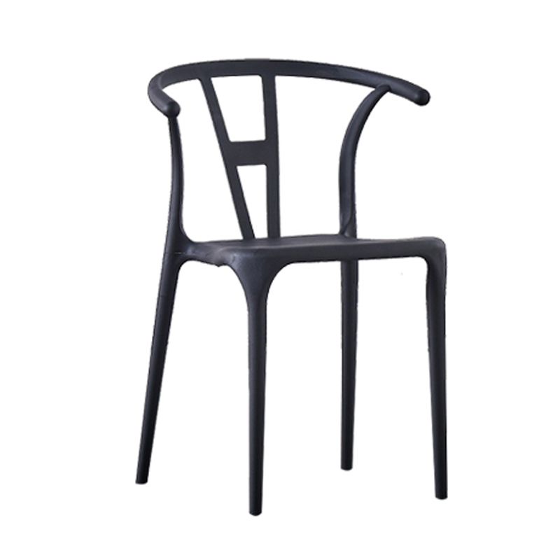 Scandinavian Plastic Armless Dining Chairs Stackable Dining Side Chair (Set of 4) Clearhalo ' kitchen&dining_furn' 'Dining Chairs' 'Dining Tables & Seating' 'dining_chair' 'furn' 'furn_dining_chair' 'Furniture' 'furniture_dining_chair' 'Kitchen & Dining Furniture' 'kitchen' 1200x1200_e2ac7d69-f3c6-495b-b560-801664129222