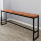Pine Wood Bar Dining Table Industrial Bar Table with Black Trestle Base Clearhalo 'Bar Furniture' 'Bar Tables' 'bar_tables' 'furn' 'furn_bar_tables' 'Furniture' 'furniture_bar_tables' 'Kitchen & Dining Furniture' 1200x1200_e2ac8132-ab34-4479-97db-23be34a3420b