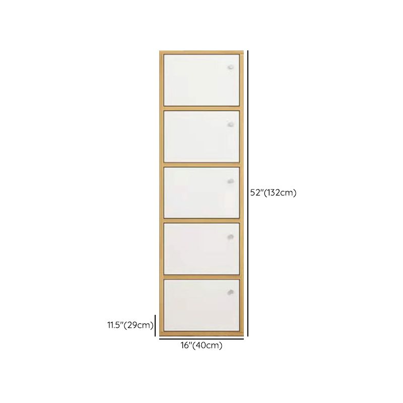 Lichte houten afwerking niet-hangende armoire moderne opbergkast voor thuis