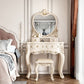 Victorian Bedroom Makeup Vanity Desk Table White Vanity Dressing Table Clearhalo 'Bedroom Furniture' 'furn' 'furn_makeup_vanities' 'Furniture' 'Makeup Vanities' 'makeup_vanities' 1200x1200_e2b02a17-2cff-4cea-9cd7-4141eccae45b