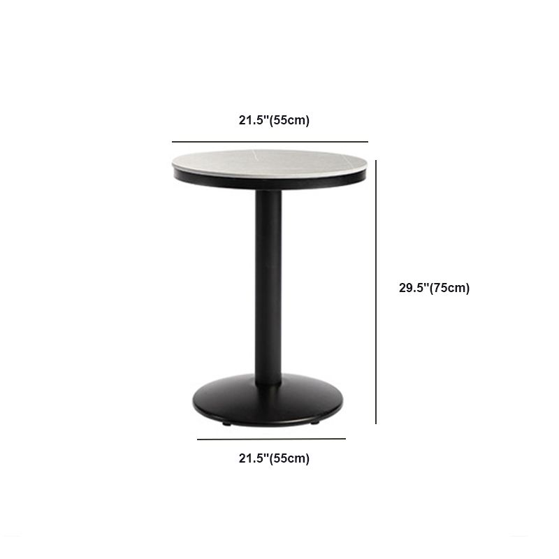 Industrielles rundes Bartisch-Set, 1/2/3-teilig, gesinterter Stein-Bartisch-Set für das Esszimmer