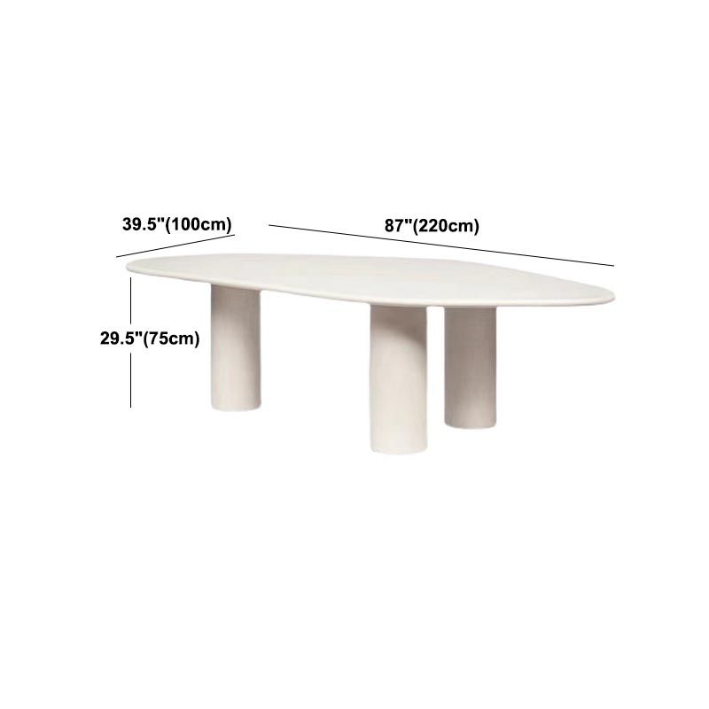 Modern Style White Wood Table Specialty Dining Table for Kitchen Clearhalo 'Dining Tables & Seating' 'Dining Tables' 'dining_table' 'furn' 'furn_dining_table' 'Furniture' 'Kitchen & Dining Furniture' 1200x1200_e2b0e850-c237-438e-bd5e-bb33af1b4e72